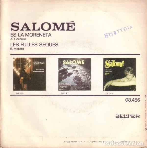 Discos de vinilo: Es La Moreneta / Les Fulles Seques - Salom&eacute; (2) - Foto 2