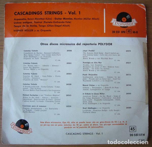 Discos de vinilo: Cascading Strings - Vol. 1 - Werner M&uuml;ller Und Sein Orchester - Foto 3