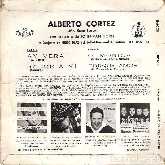 Discos de vinilo: Ay Vera - Alberto Cortez - Foto 2