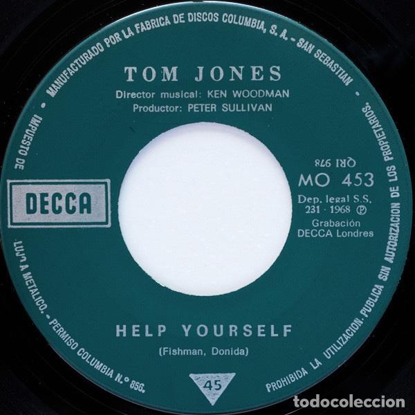 Discos de vinilo: Help Yourself / Day By Day - Tom Jones - Foto 4