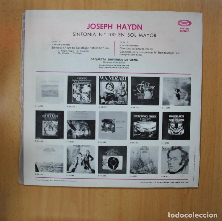 Discos de vinilo: JOSEPH HAYDN - SINFONIA N 100 EN SOL MAYOR - LP - Foto 2