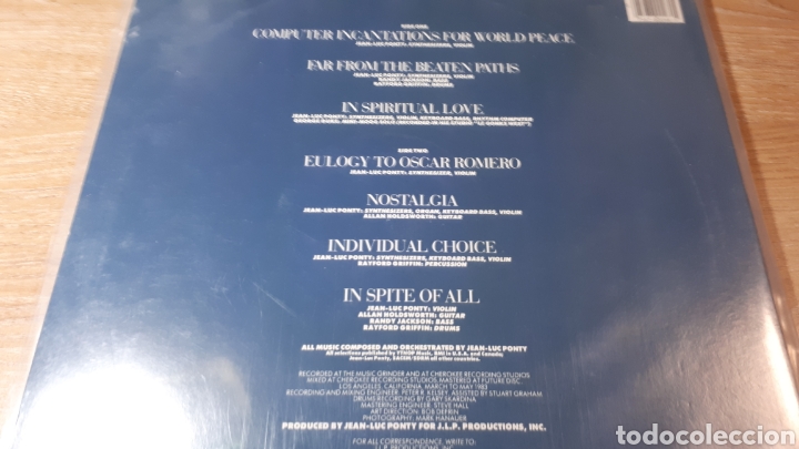 Discos de vinilo: JEAN LUC PONTY INDIVIDUAL CHOICE - Foto 2