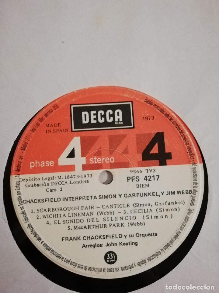 Discos de vinilo: Chacksfield interpreta a Simon & Garfunkel & Jim Webb LP vinilo - Foto 3