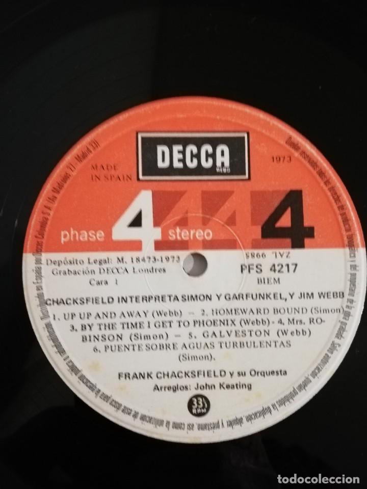 Discos de vinilo: Chacksfield interpreta a Simon & Garfunkel & Jim Webb LP vinilo - Foto 6
