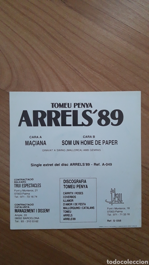 Discos de vinilo: TOMEU PENYA. G&Eacute;MINIS. ARRELS99 - Foto 2