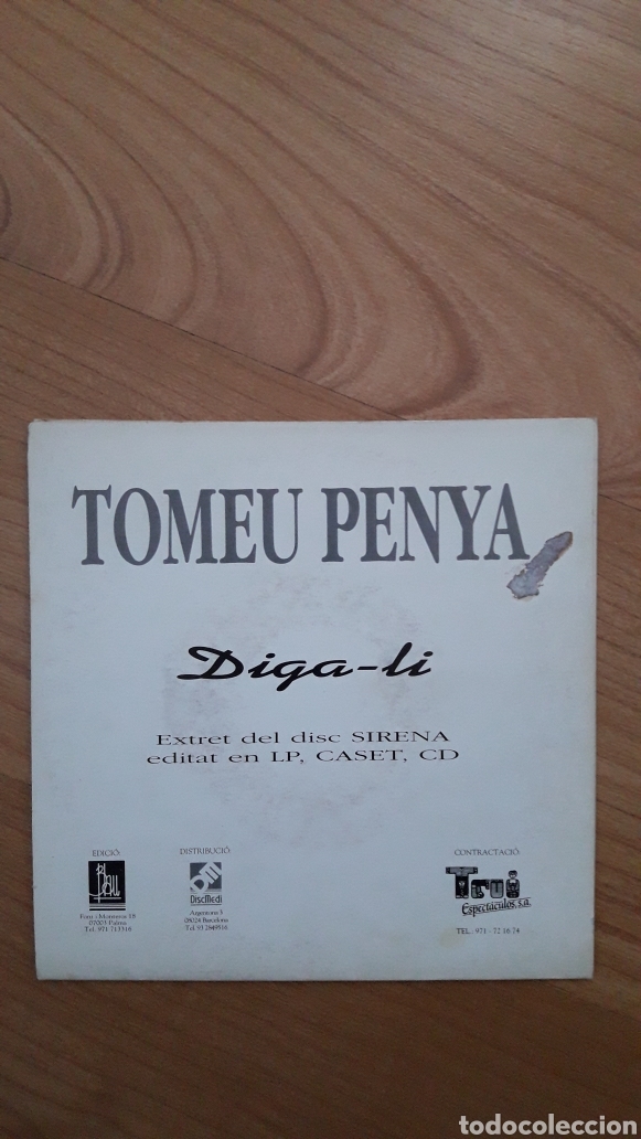 Discos de vinilo: TOMEU PENYA. SOM CA TEVA. DIGAL-LI - Foto 2