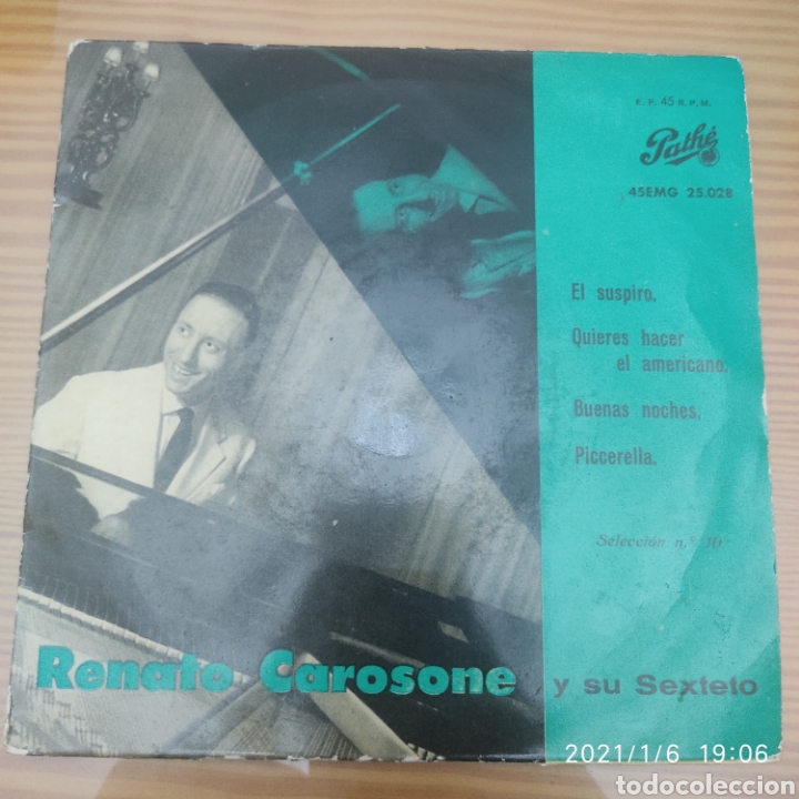 Discos de vinilo: Disco de Vinilo (Single) Renato Carosone &rdquo;El Suspiro&rdquo; - Foto 1