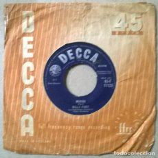 Discos de vinilo: BILLY FURY. DON’T KNOCK UPON MY DOOR/ MARGO. DECCA, UK 1959 SINGLE