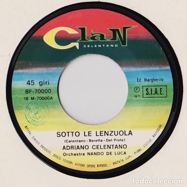 Discos de vinilo: Sotto Le Lenzuola - Adriano Celentano - Foto 3
