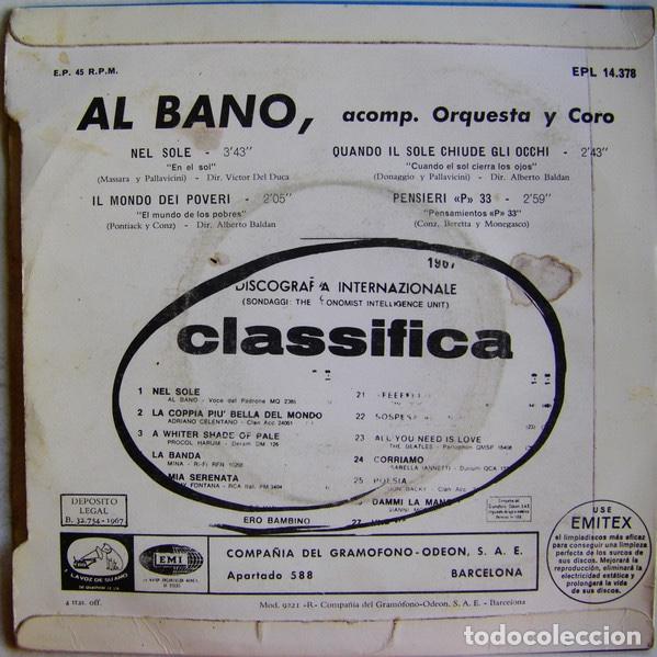 Discos de vinilo: Nel Sole - Al Bano Carrisi - Foto 2