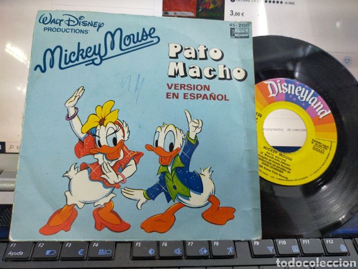 Discos de vinilo: Mickey mouse single pato macho en espa&ntilde;ol 1981 Espa&ntilde;a - Foto 1