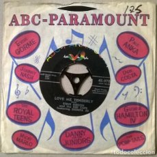 Discos de vinilo: STEVE GIBSON & THE RED CAPS. ROCK AND ROLL STOMP/ LOVE ME TENDERLY. ABC-PARAMOUNT, USA 1956 SINGLE