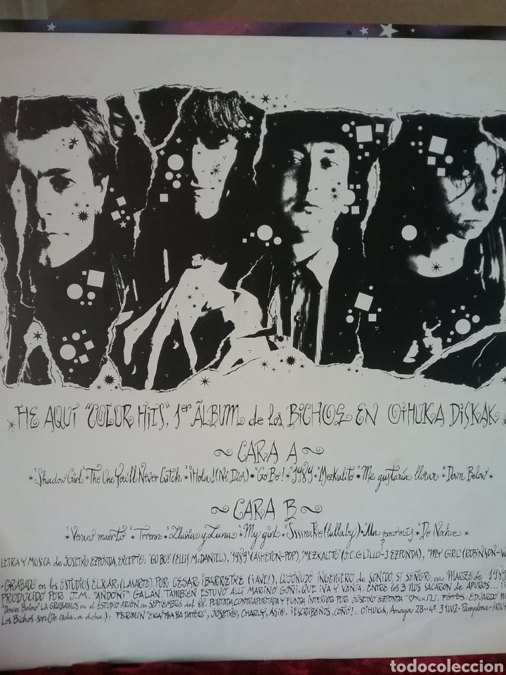 Discos de vinilo: LOS BICHOS 1989 OIHUKA RECORDS - Foto 3
