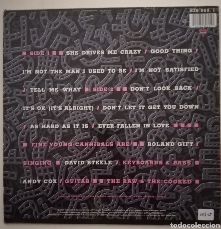 Discos de vinilo: Fine Young Cannibals - The Raw & The Cooked - Foto 2