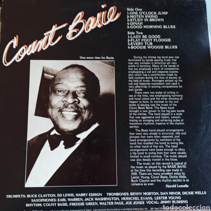Discos de vinilo: Count Basie - Count Basie (Phoenix 10 - PHX 304, US, 1984) - Foto 2