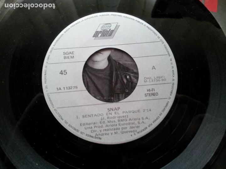 Discos de vinilo: snap - sentado en el parque, todos los chicos - single ariola 1990 - Foto 3