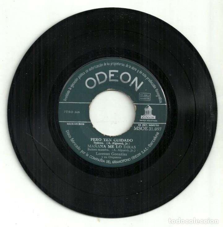 Discos de vinilo: LORENZO GONZ&Aacute;LEZ Y SU ORQUESTA - ODEON - 50s - Foto 2