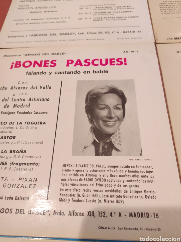 Discos de vinilo: Amigos del Bable. Menchu del Valle - Foto 1