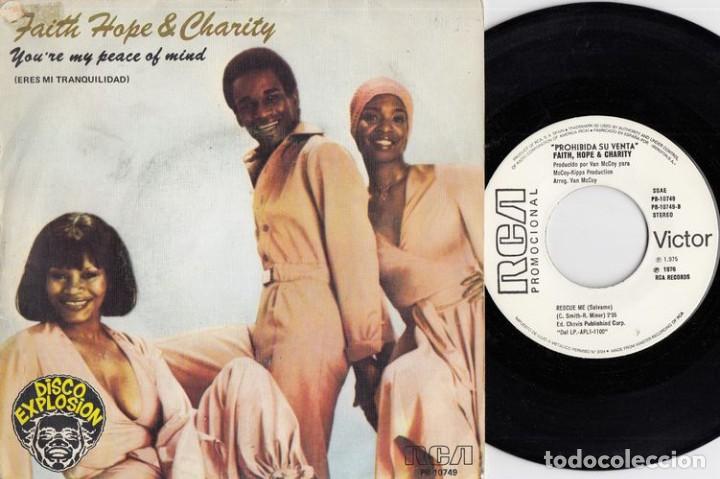 Vinyl-Schallplatten: FAITH HOPE & CHARITY - YOU'RE MY PEACE OF MIND - SINGLE DE VINILO EDICION ESPA&Ntilde;OLA PROMO RCA