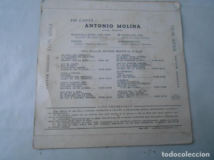 Discos de vinilo: vinilo single de antonio molina - Foto 2