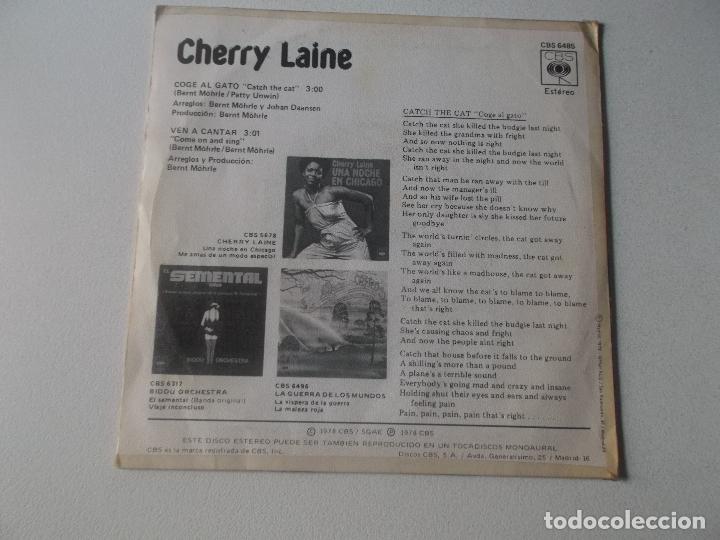 Discos de vinilo: CHERRY LANE, COGE AL GATO, VEN A CANTAR, CBS, 1978 - Foto 2 - 234384415