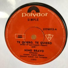 Discos de vinilo: DOS SENCILLOS ARGENTINOS DE NINO BRAVO. Lote 234402395