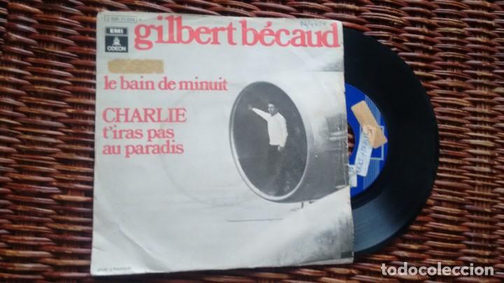 Discos de vinilo: SINGLE (VINILO) DE GILBERT BECAUD A&Ntilde;OS 80 - Foto 1