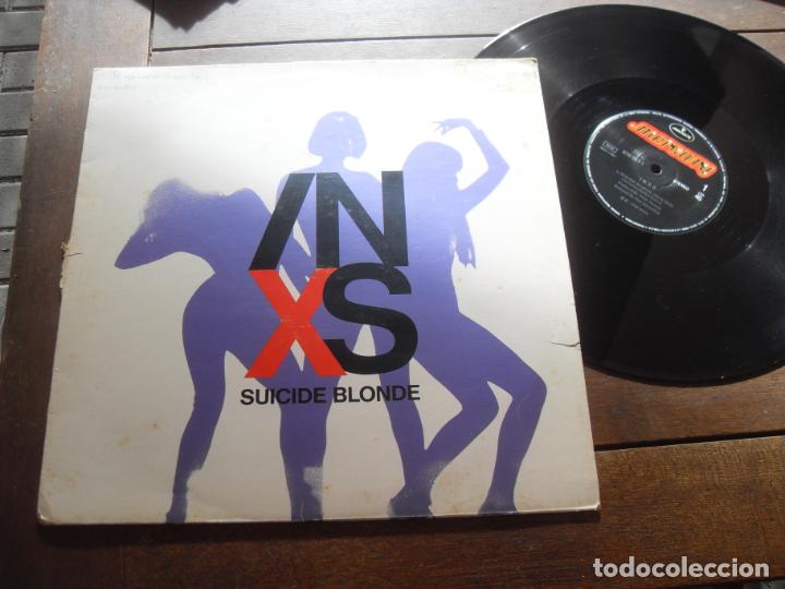 Discos de vinilo: INXS MAXI SINGLE SUICIDE BLONDE MADE IN SPAIN. - Foto 1