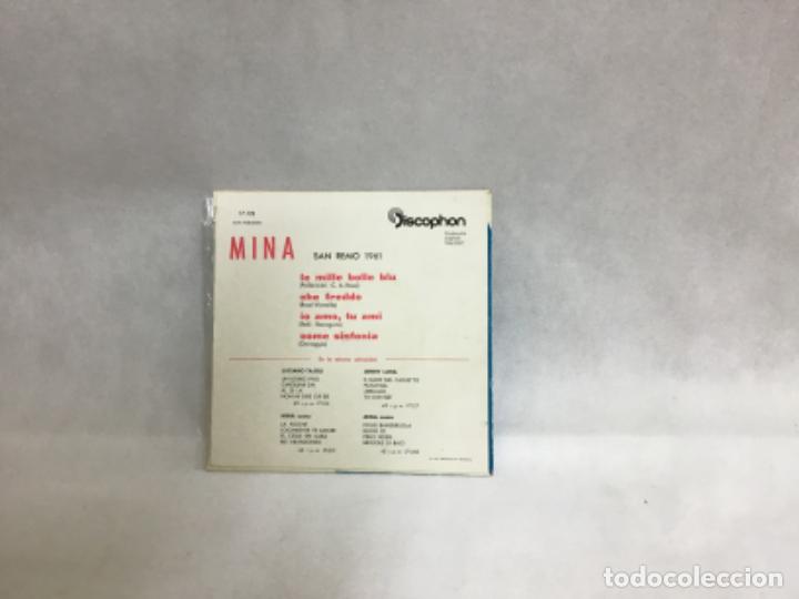 Discos de vinilo: MINA, DISCO SAN REMO 1961 - Foto 3
