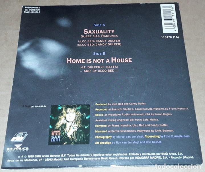 Discos de vinilo: SINGLE - CANDY DULFER - SAXUALITY / HOME IS NOT A HOUSE - Foto 2