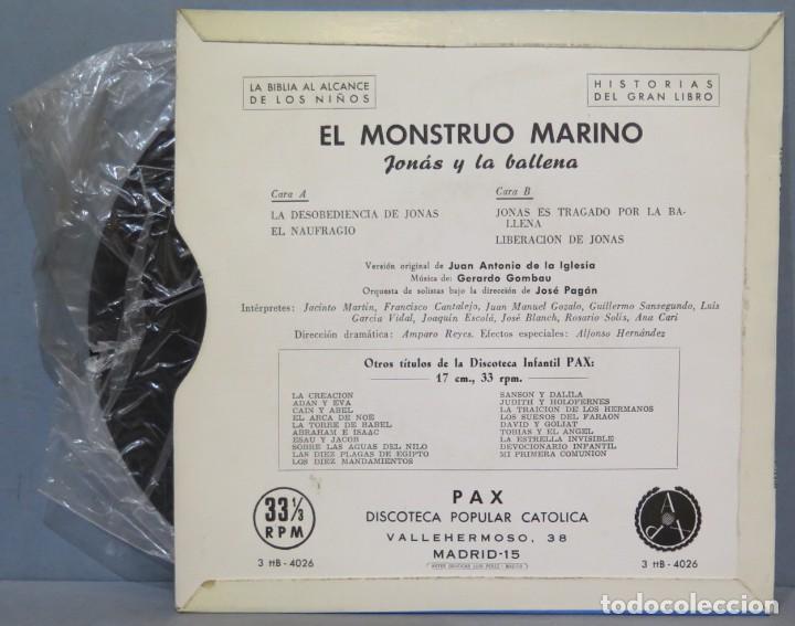 Discos de vinilo: SINGLE. JONAS Y LA BALLENA. HISTORIAS DEL GRAN LIBRO - Foto 2