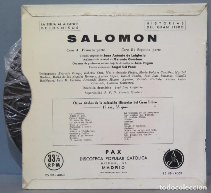 Discos de vinilo: SINGLE. SALOMON. HISTORIAS DEL GRAN LIBRO - Foto 2