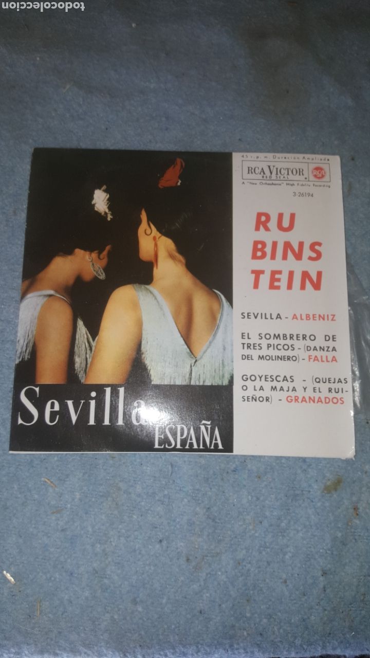 Discos de vinilo: RUBINSTEIN (SEVILLA + 2) EP ESPA&Ntilde;A 1963 (EPI19) - Foto 1