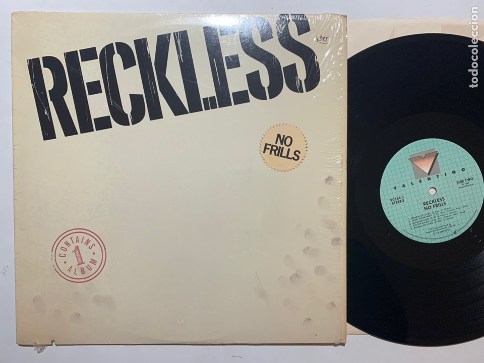 Discos de vinilo: Lp reckless no frills edicion usa de 1987 - Foto 1