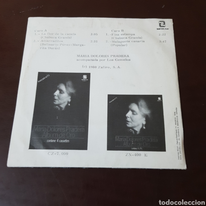 Discos de vinilo: MARIA DOLORES PRADERA - EXITOS EXTRAIDOS DEL ALBUM DE ORO - Foto 2
