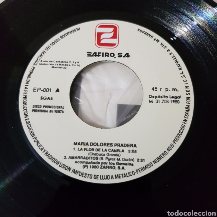 Discos de vinilo: MARIA DOLORES PRADERA - EXITOS EXTRAIDOS DEL ALBUM DE ORO - Foto 3