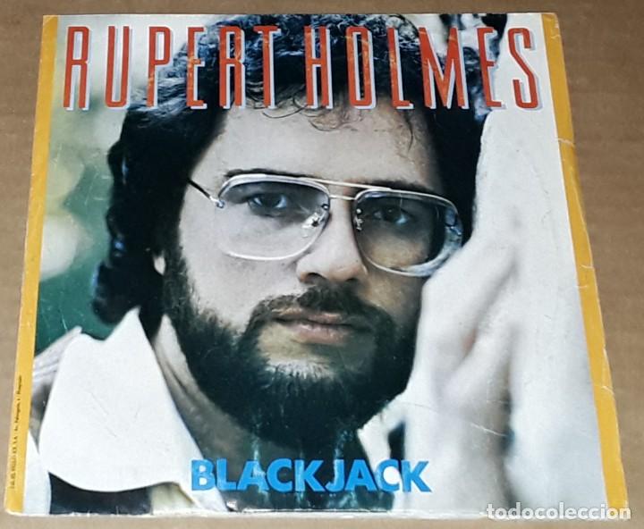Discos de vinilo: SINGLE - RUPERT HOLMES - BLACKJACK / THE MASK - Foto 1