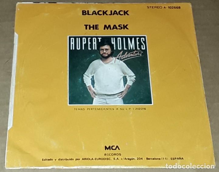 Discos de vinilo: SINGLE - RUPERT HOLMES - BLACKJACK / THE MASK - Foto 2