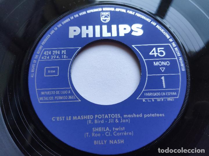 Discos de vinilo: BILLY NASH - EP Spain PS - MINT * MASHED POTATOES / SHEILA / LA JAVA DEL JUKE-BOXES + 1 - Foto 3