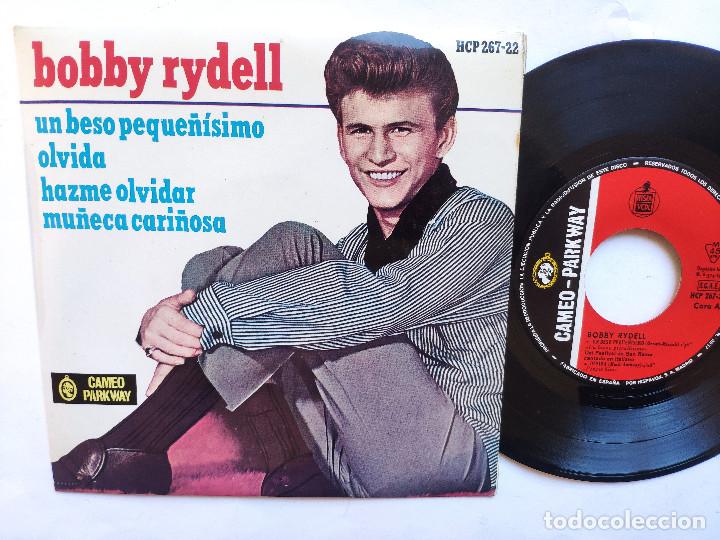 Discos de vinil: BOBBY RYDELL - EP Spain PS - EX * UN BESO PEQUE&Ntilde;ISIMO / OLVIDA / HAZME OLVIDAR / MU&Ntilde;ECA CARI&Ntilde;OSA