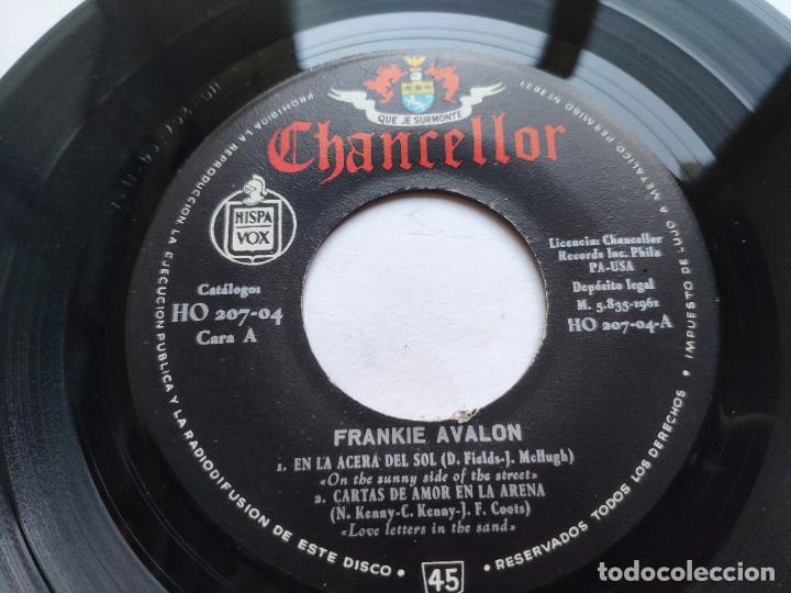 Discos de vinilo: FRANKIE AVALON - EP Spain PS - MINT * EN LA ACERA DEL SOL + 3 - Foto 3