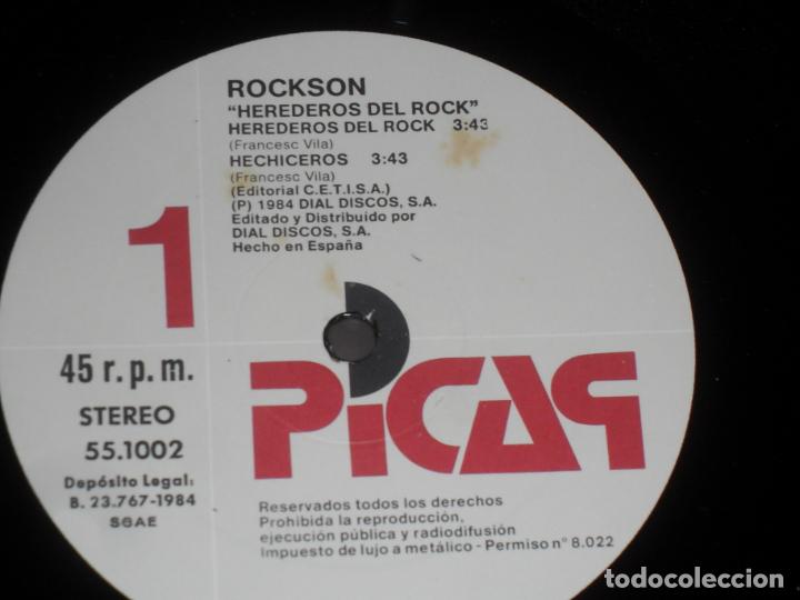 Discos de vinilo: ROCKSON MAXI SINGLE HEREDEROS DEL ROCK MADE IN SPAIN. 1984 - Foto 2