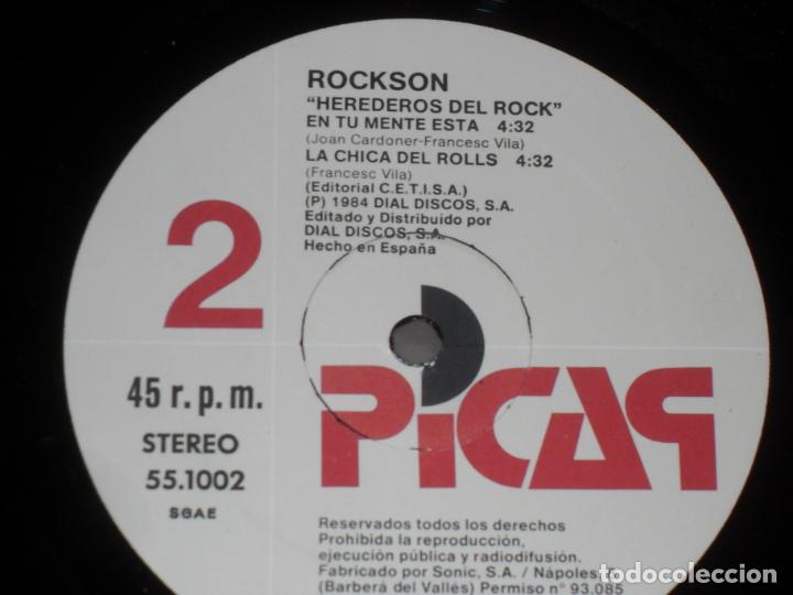 Discos de vinilo: ROCKSON MAXI SINGLE HEREDEROS DEL ROCK MADE IN SPAIN. 1984 - Foto 3