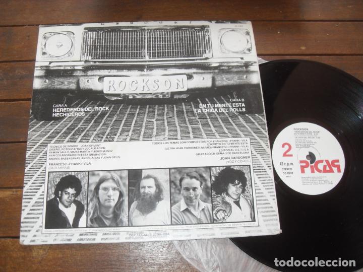 Discos de vinilo: ROCKSON MAXI SINGLE HEREDEROS DEL ROCK MADE IN SPAIN. 1984 - Foto 4