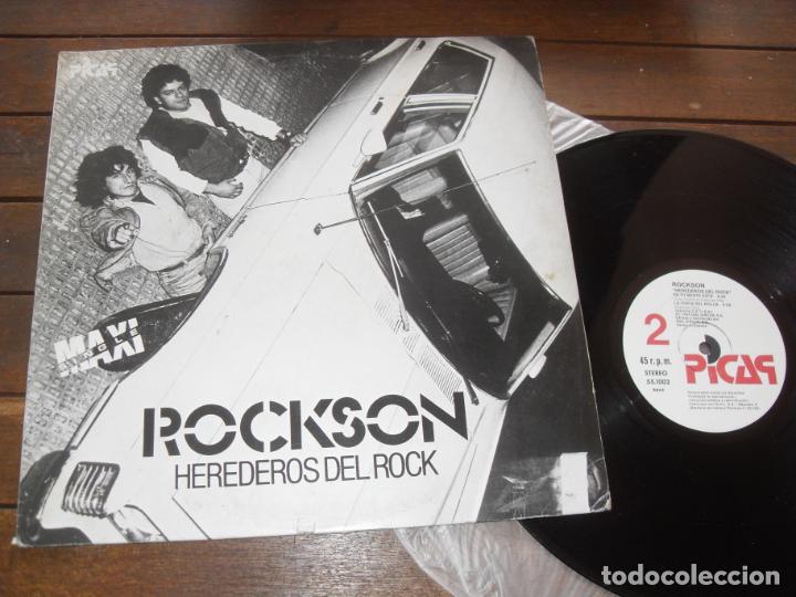 Discos de vinilo: ROCKSON MAXI SINGLE HEREDEROS DEL ROCK MADE IN SPAIN. 1984 - Foto 1