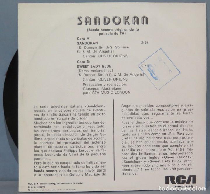 Discos de vinilo: SINGLE. SANDOKAN. SWEET - Foto 2