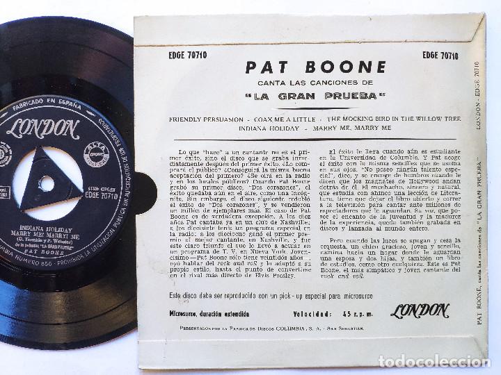 Discos de vinilo: PAT BOONE - EP Spain PS - LA GRAN PRUEBA + 3 - Foto 2