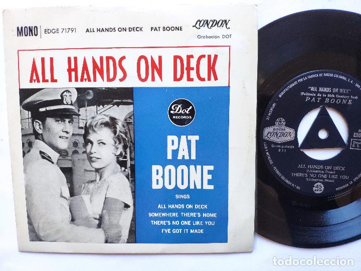 Discos de vinilo: PAT BOONE - EP Spain PS - MINT * ALL HANDS ON DECK + 3 - Foto 1