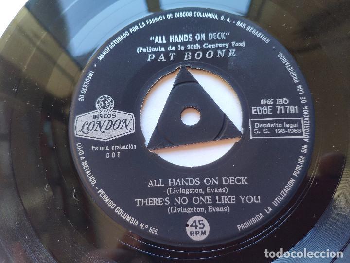 Discos de vinilo: PAT BOONE - EP Spain PS - MINT * ALL HANDS ON DECK + 3 - Foto 3
