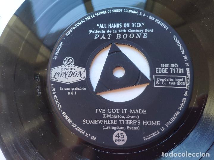 Discos de vinilo: PAT BOONE - EP Spain PS - MINT * ALL HANDS ON DECK + 3 - Foto 4